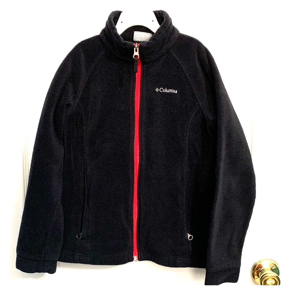 Girls Black Columbia Fleece Jacket